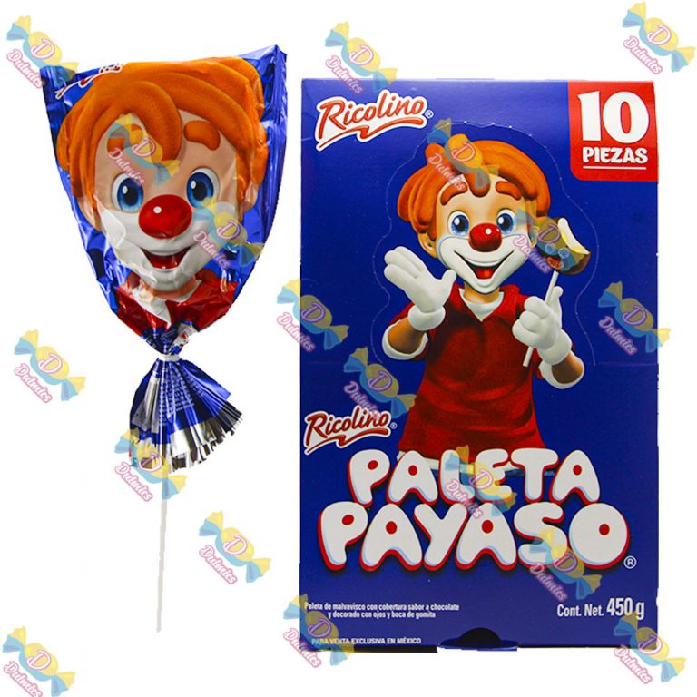 RICOLINO PALETA PAYASO 10 PZS – Dulmics